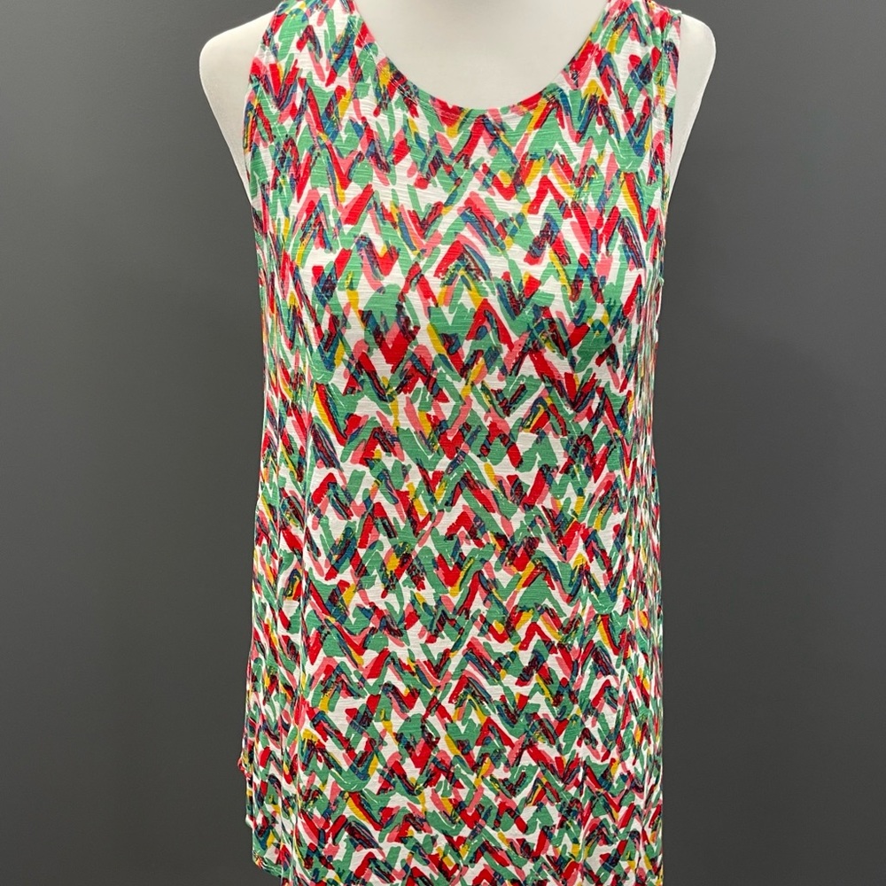 Bella Flore Colorful Tank Top Shirt Medium B7